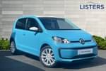2021 Volkswagen Up Hatchback 1.0 65PS White Edition 5dr in Teal Blue Candy White Roof at Listers Volkswagen Stratford-upon-Avon